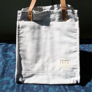 FEED Canvas Market Tote Glacial Gray - NWOT (From Cause Box)